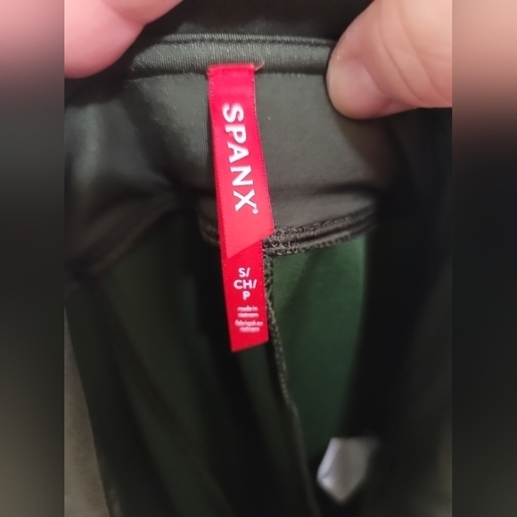 SPANX Faux Suede Leggings in Olive Small - Picture 6 of 7